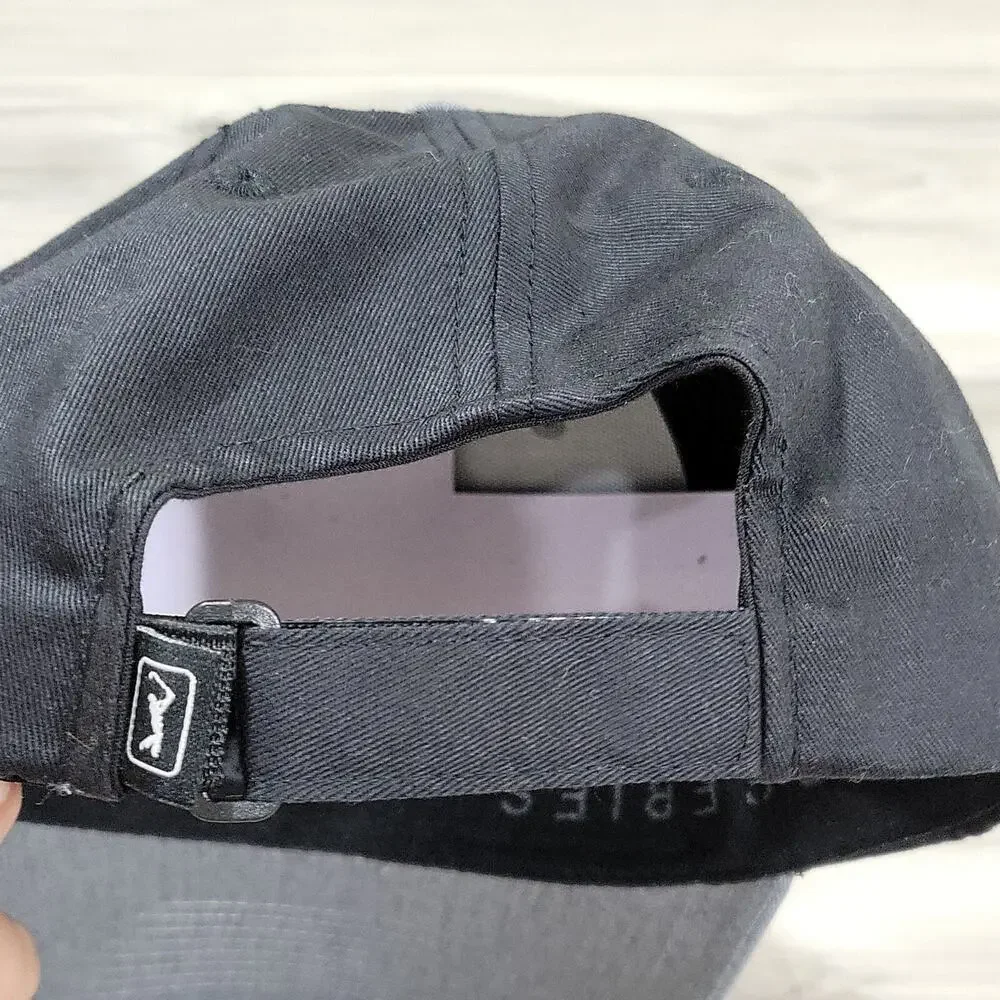 PGA Tour Hat Cap Quiet Shade Snapback One Size Gray Black OS